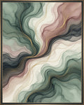 Abstract Fluid Sage Rose Rug - cutout
