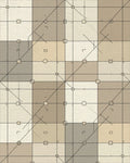 Neutral Geometric Grid Accent Rug - cutout