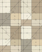 Neutral Geometric Grid Accent Rug - cutout