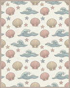 Scattered Coastal Wave Area Rug - cutout