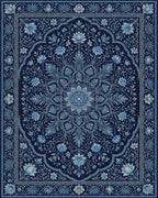 Persian Navy Blue Rug - cutout