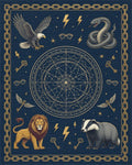Celestial Constellation Elemental Medallion Rug - cutout