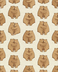 Brown Beige Minimalist Rug - cutout