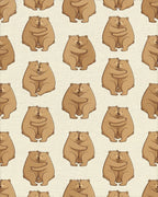 Brown Beige Minimalist Rug - cutout