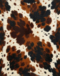 Brown Black Cream Rug - cutout