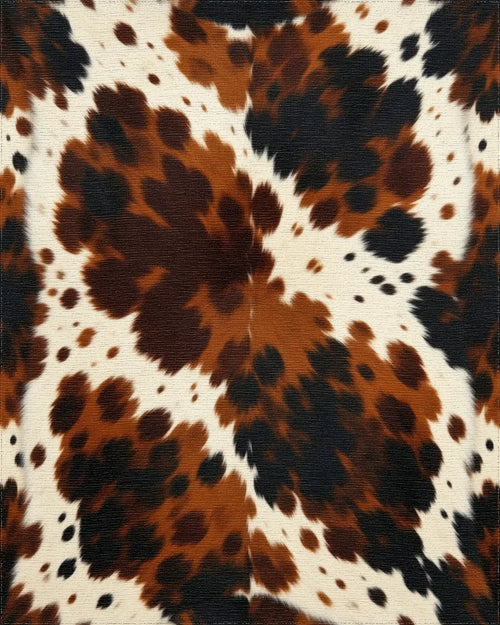 Brown Black Cream Rug - cutout