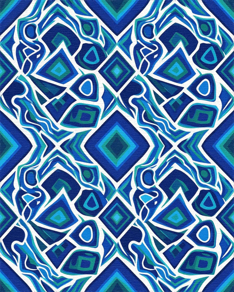 Moroccan Blue Navy Rug - cutout