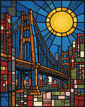 Black Yellow Sky Rug - cutout