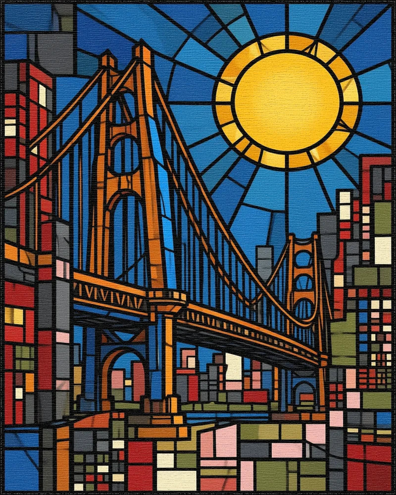 Black Yellow Sky Rug - cutout