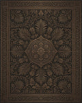 Brown Floral Geometric Rug - cutout