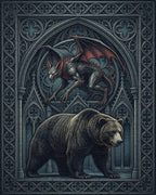 Blue Black Crimson Rug - cutout