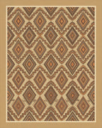 Traditional Brown Beige Rug - cutout