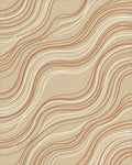 Sand And Terracotta Organic Curve Rug - cutout
