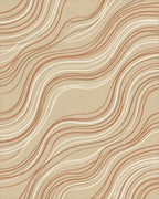 Sand And Terracotta Organic Curve Rug - cutout