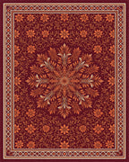 Crimson Orange Coral Rug - cutout