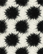 White Black Abstract Rug - cutout