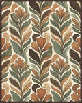 Green Brown Contains Rug - cutout