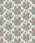 White Floral Vintage Rug - cutout