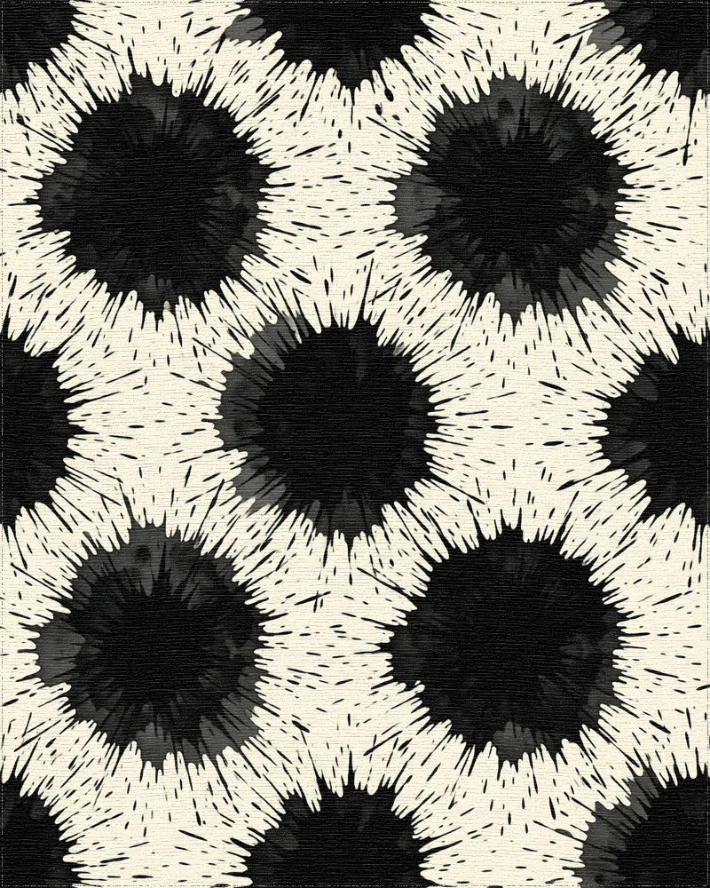 White Black Cream Rug - cutout