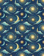 Blue Yellow Gold Rug - cutout