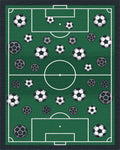 Minimalist Soccer Field Graphic Rug - cutout