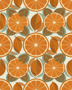 Graphic Citrus Cream Saffron Rug - cutout