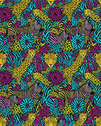 Magenta Yellow Energetic Rug - cutout