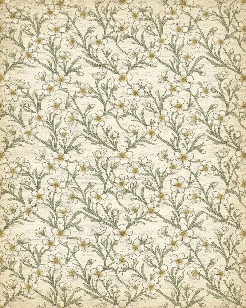 White Gold Green Rug - cutout