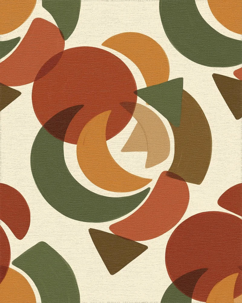 Modern Cream Olive Rug - cutout