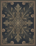 Radiating Diamond Filigree Gold Rug - cutout