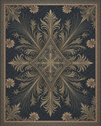 Radiating Diamond Filigree Gold Rug - cutout
