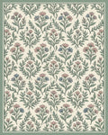 Transitional Green Blue Rug - cutout