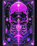 Cyberpunk Neon Skull And Guns Rug - Cutout View