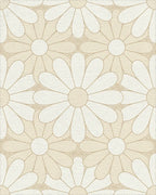 Daisy Petal Arrangement Cream Rug - Cutout View