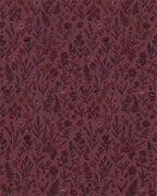 Dark Burgundy Wildflower Meadow Rug - Cutout View