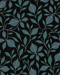 Dark Leafy Vine Pattern Rug - Cutout View