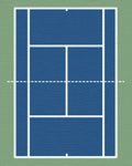 Deep Blue Court Geometric Stripes Rug - Cutout View