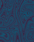 Deep Blue Marbled Flow Pattern Rug - Cutout View