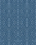Deep Blue Reptile Scales Rug - Cutout View
