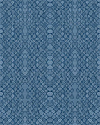 Deep Blue Reptile Scales Rug - Cutout View