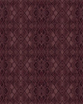 Deep Burgundy Geometric Diamond Arrangement Rug - Cutout View