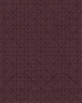 Deep Burgundy Geometric Lattice Rug - Cutout View
