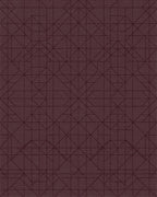 Deep Burgundy Geometric Lattice Rug - Cutout View