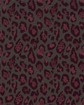 Deep Burgundy Leopard Spot Rug - Cutout View
