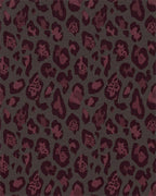 Deep Burgundy Leopard Spot Rug - Cutout View