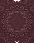Deep Burgundy Mandala Bloom Rug - Cutout View