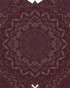 Deep Burgundy Mandala Bloom Rug - Cutout View