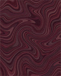 Deep Burgundy Swirl Abstract Lines Rug - Cutout View