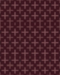 Deep Crimson Plus Motif Rug - Cutout View