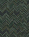 Deep Forest Green Chevron Stripes Rug - Cutout View